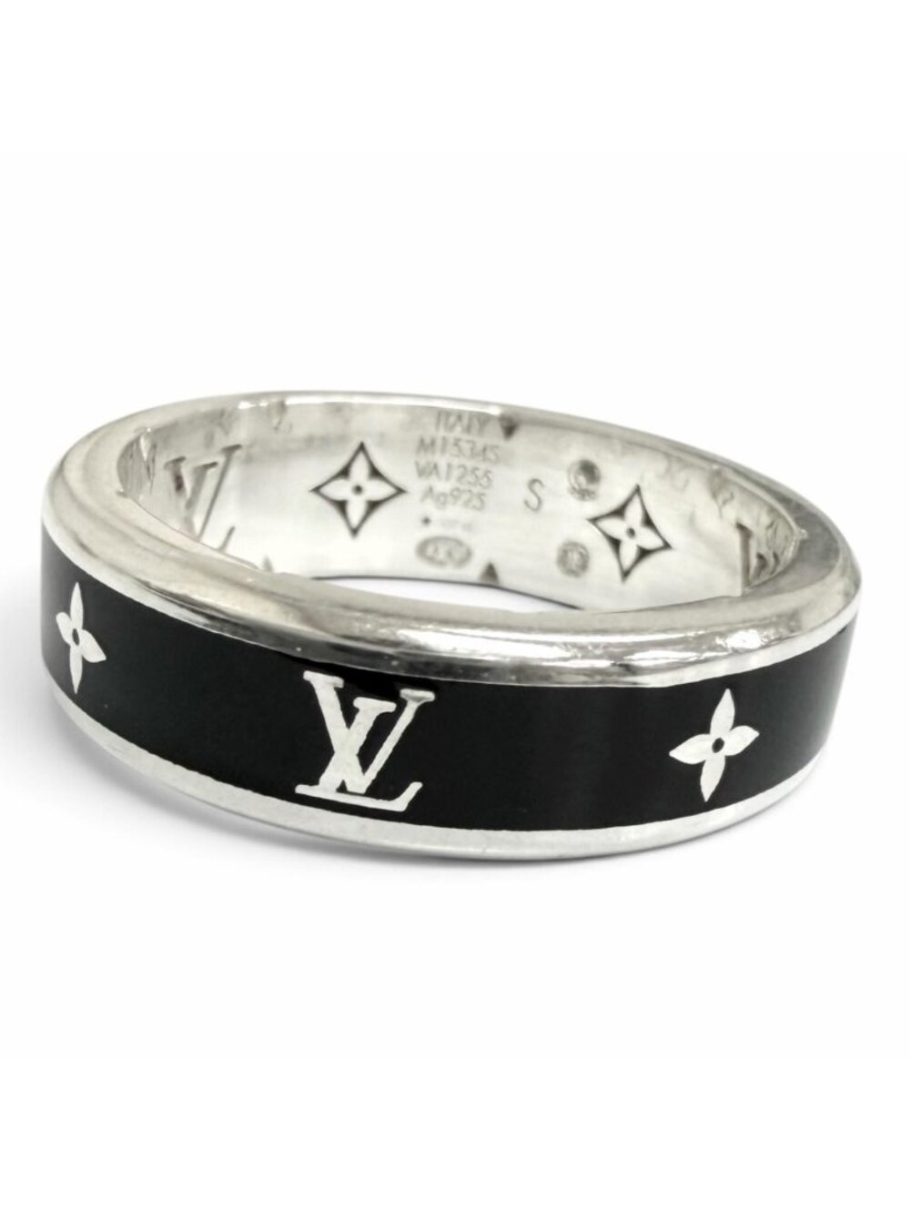 Louis Vuitton Ring LV Spike Black Silver